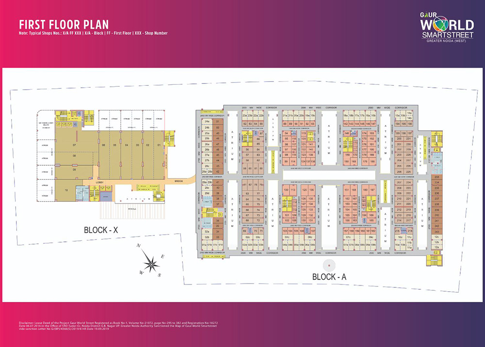 Gaur World SmartStreet first floor plan