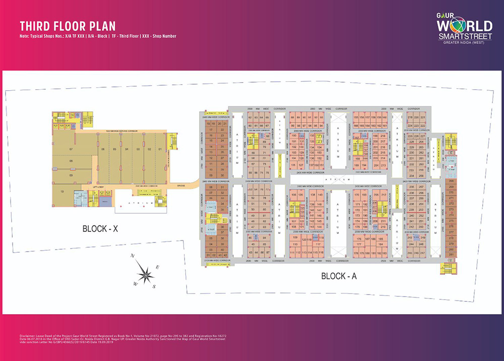 Gaur World SmartStreet 3rd floor plan